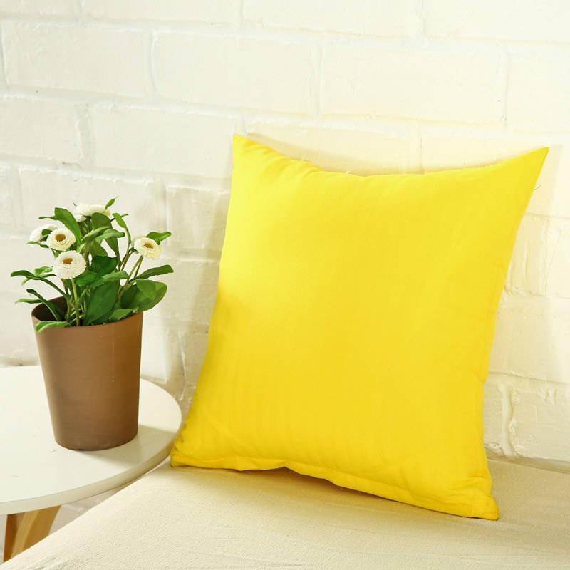 Hot Solid Hot Pillowcase Simple Plain Decorative Cushion Cover Home (12)