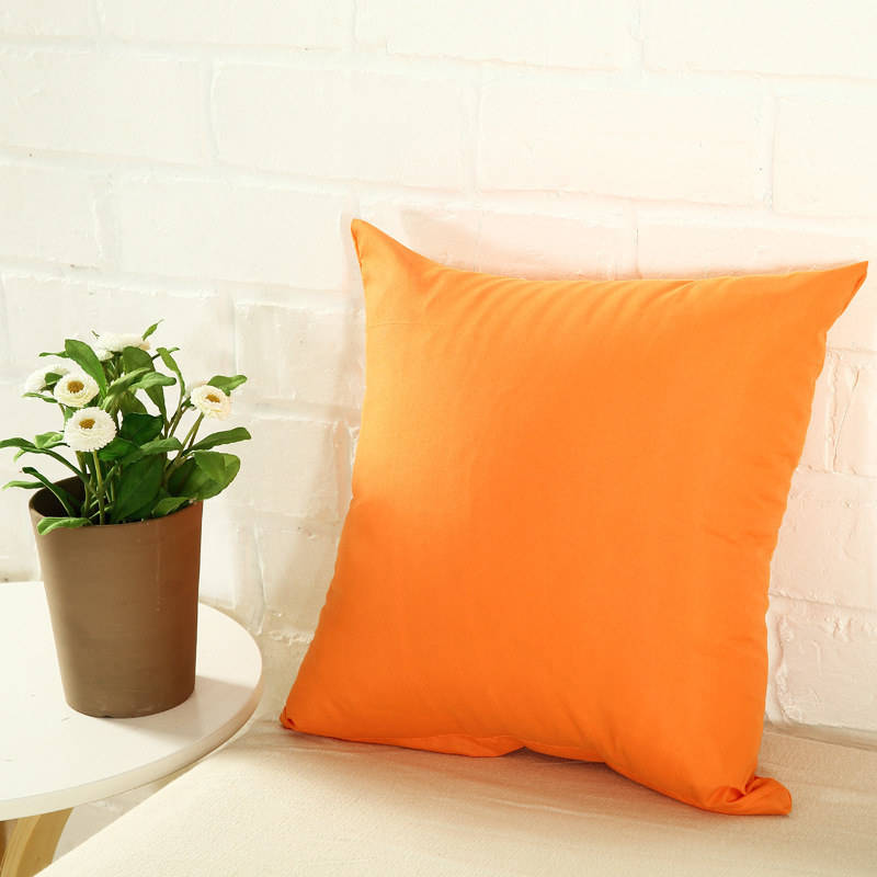 Hot Solid Hot Pillowcase Simple Plain Decorative Cushion Cover Home (14)